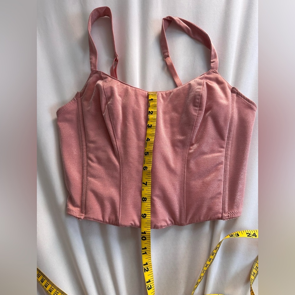 Vintage Victorias Secret Corset Bustier Crop Top Stretch 34B Y2K 90s - Picture 8 of 9